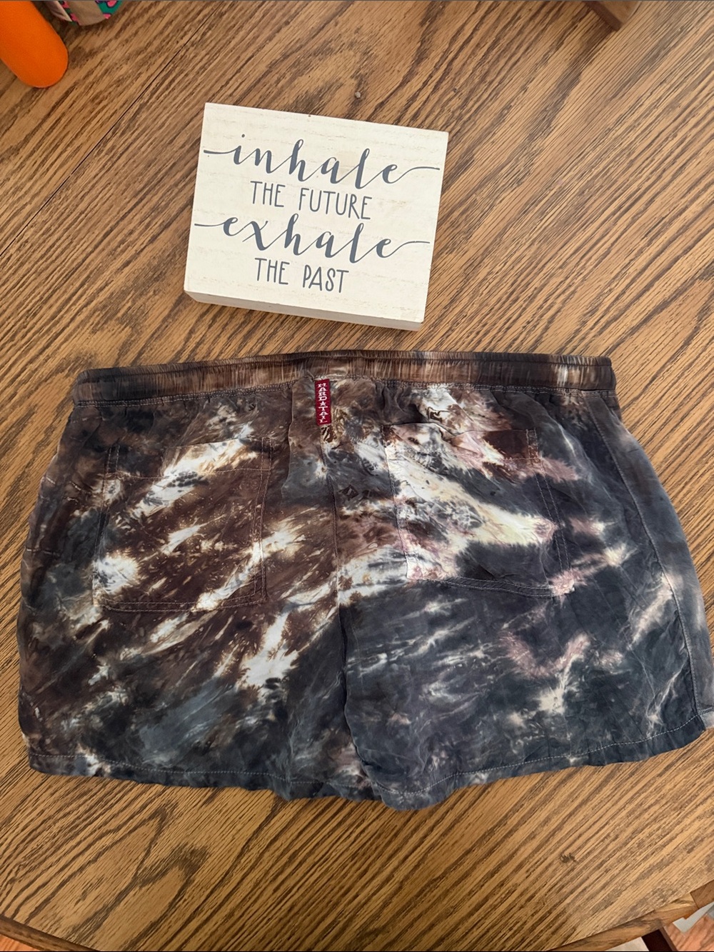 Hard Tail Women's Tie-Dye Athletic Shorts in Brown, Black, Cream